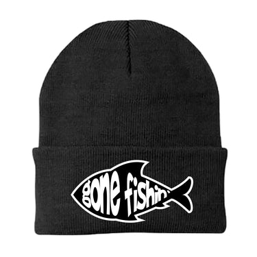 Gone Fishin v3 Embroidered Beanie